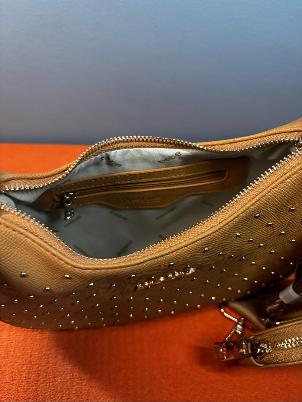 bebe Studded Shoulder Bag with Coin Pouch